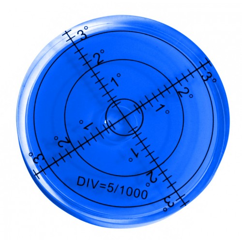 Ronde waterpas 60x12 mm blauw
