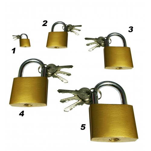 Hangslot 38 mm met 3 sleutels, type 3