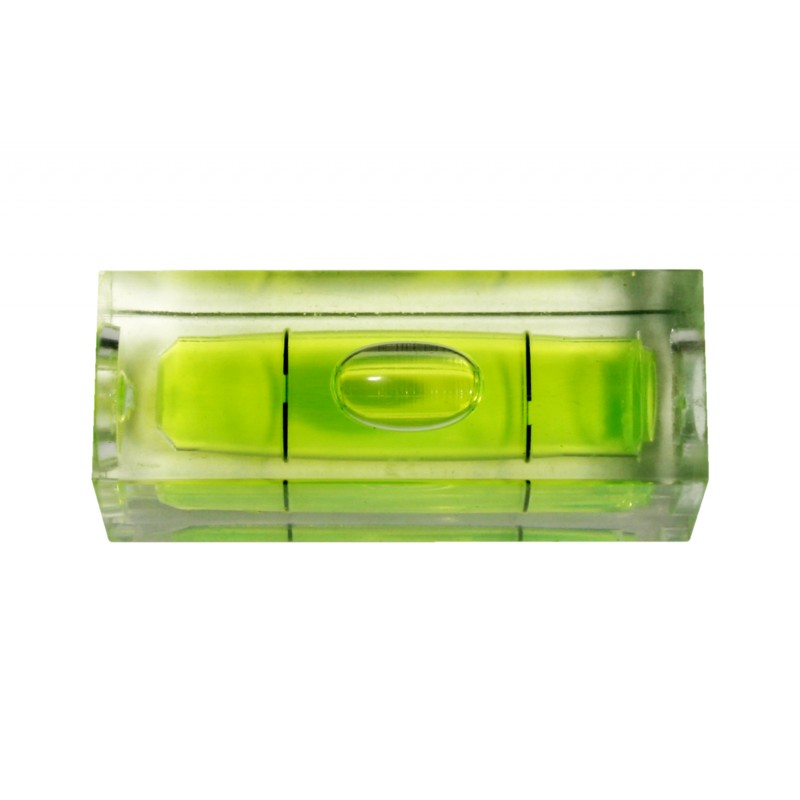 Vial for spirit level green rectangular, size 2