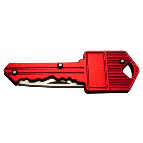 Mes in sleutel voor sleutelbos (rood)