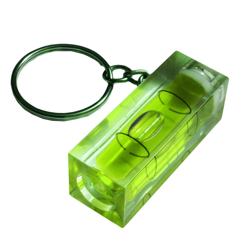 Key ring with bubble level (green)